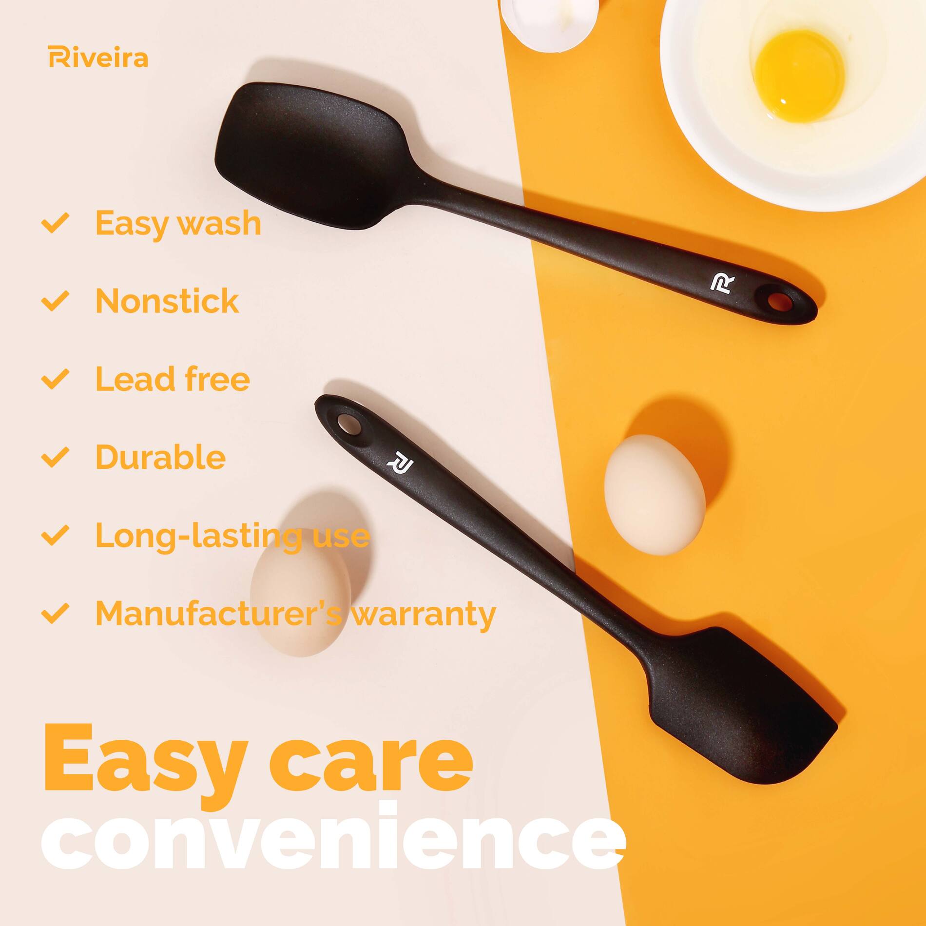 Reheyre Heat-Resistant Cooking Spatula Long Handle Silicone Fish Stir-Fry  Kitchen Spatula Shovel for Baking 