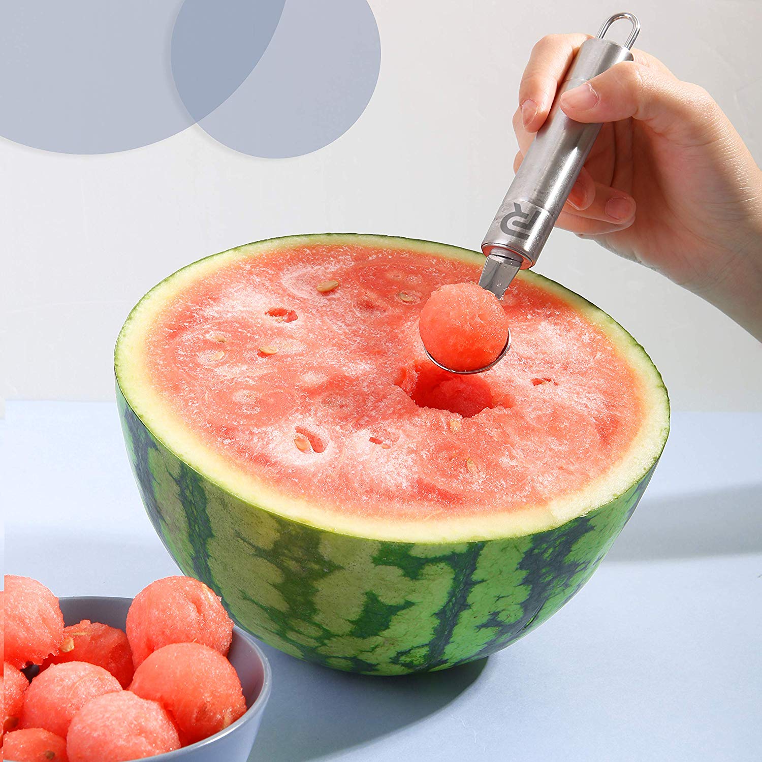 Fruit Melon Baller Scoop - Cream - Green - Transparent - ApolloBox